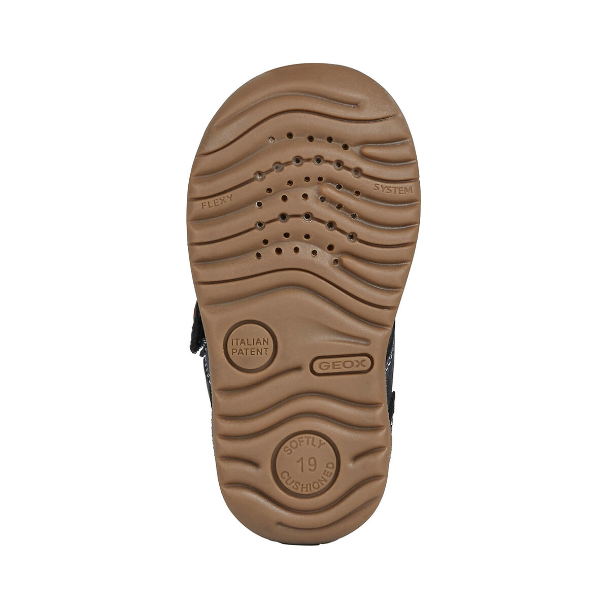 GEOX<br>Tênis de couro com velcro, primeiros passos, Macchia