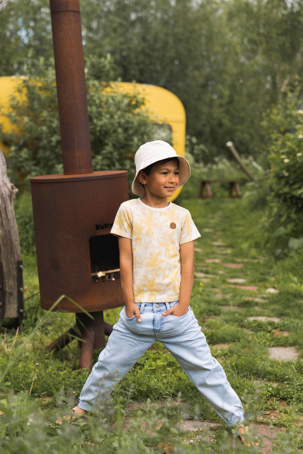 Koko Noko T-shirt met all over print wit