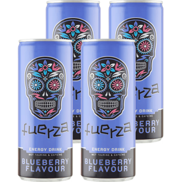 Fuerza Energy Drink Blueberry Flavour 4 x 250ml