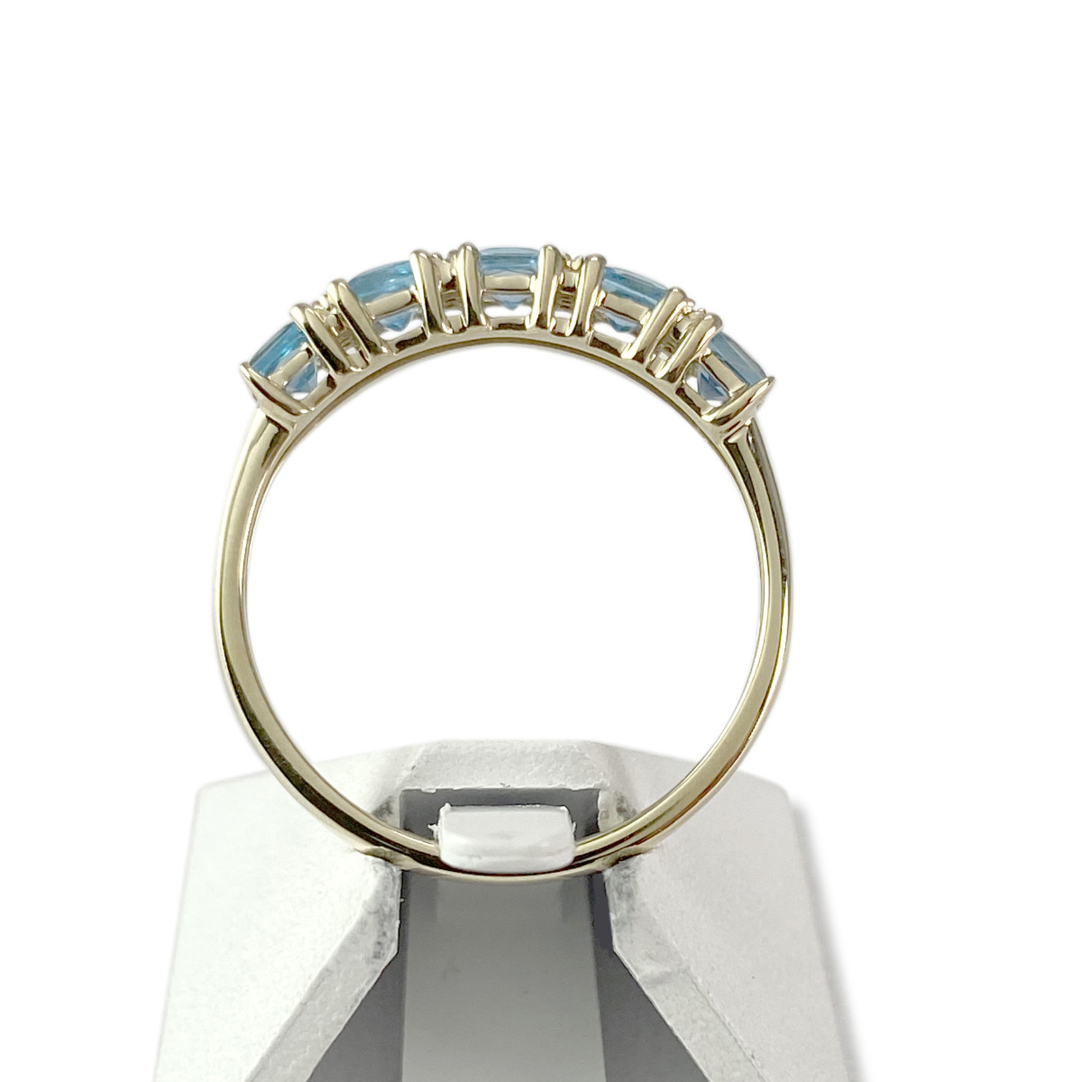 Bague d'occasion or 375 jaune topazes diamants