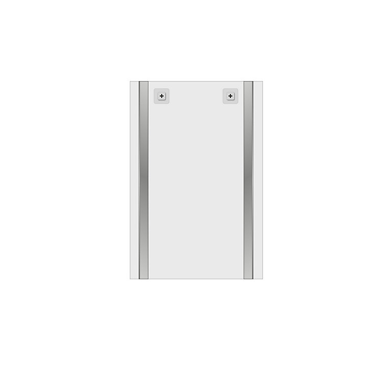 Miroir salle de bains rectangulaire 60x90 cm argent Imandra
