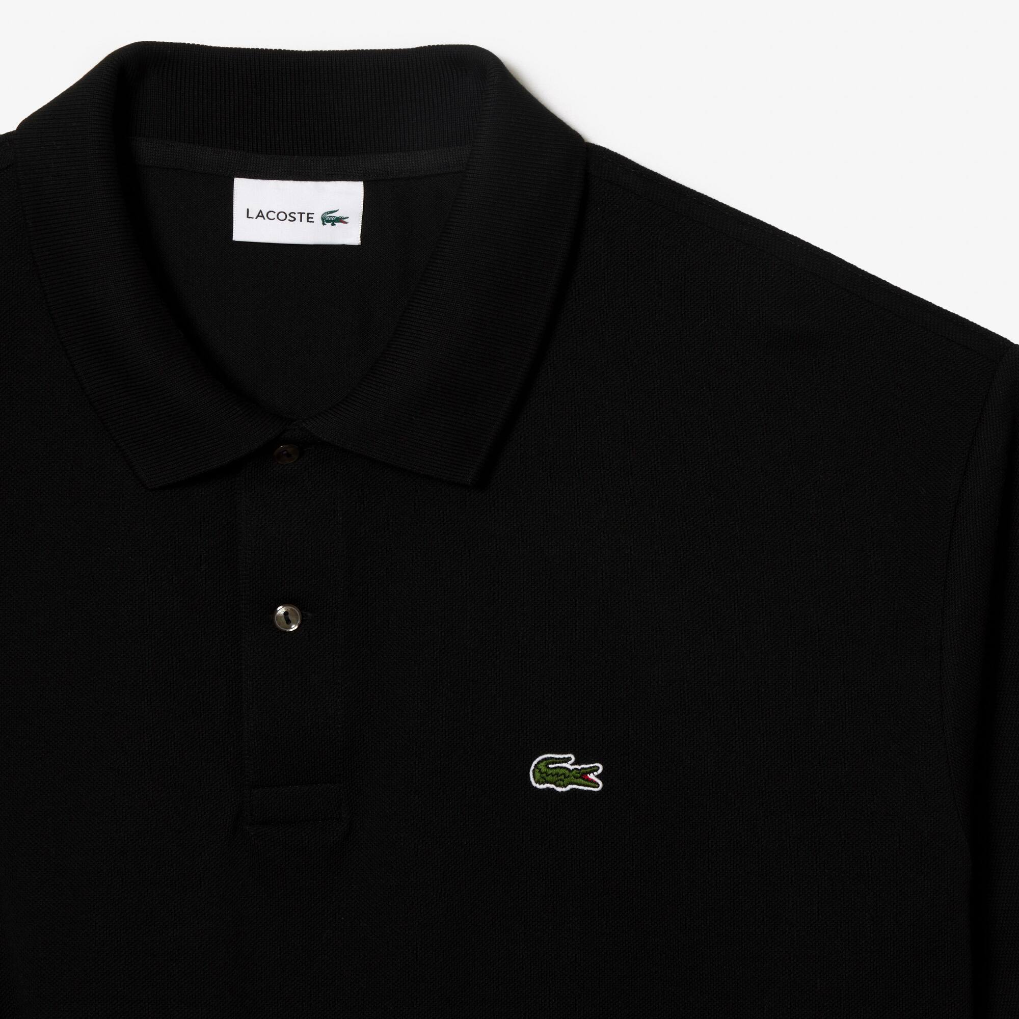 Polo homme Lacoste en petit piqué de coton - Grande taille - Tall Manches Courtes - Noir - Lacoste - Homme