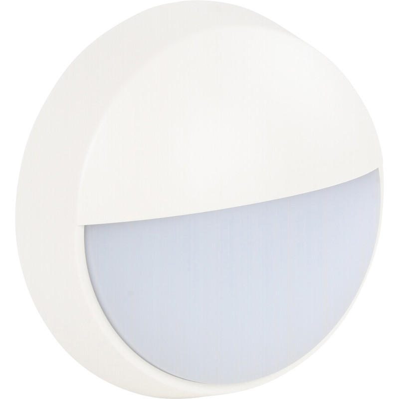 Luceco rond LED buitenlamp zwart/wit IP54 10W 400lm 4000K