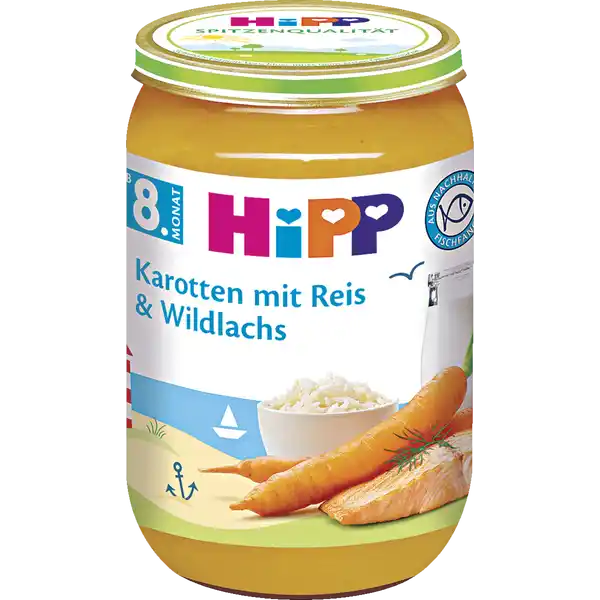Bio Menü Karotten mit Reis & Wildlachs