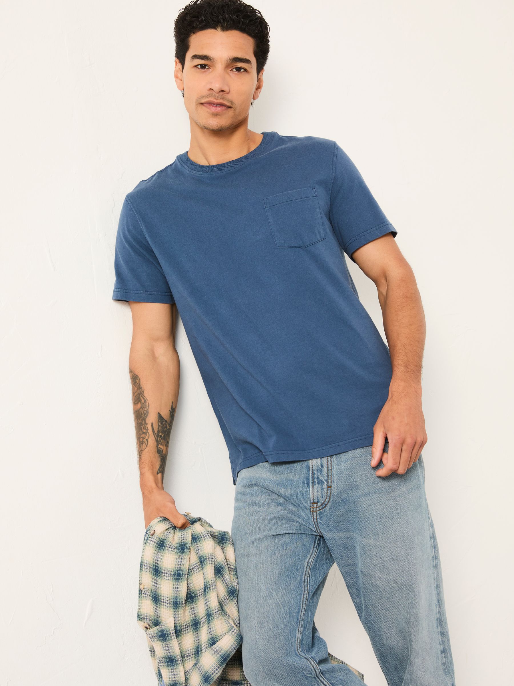 Frans marineblauw - FatFace Pocket T-Shirt