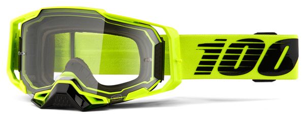 Masque 100% Armega Nuclear Citrus Jaune fluo / Noir Ecran Transparent