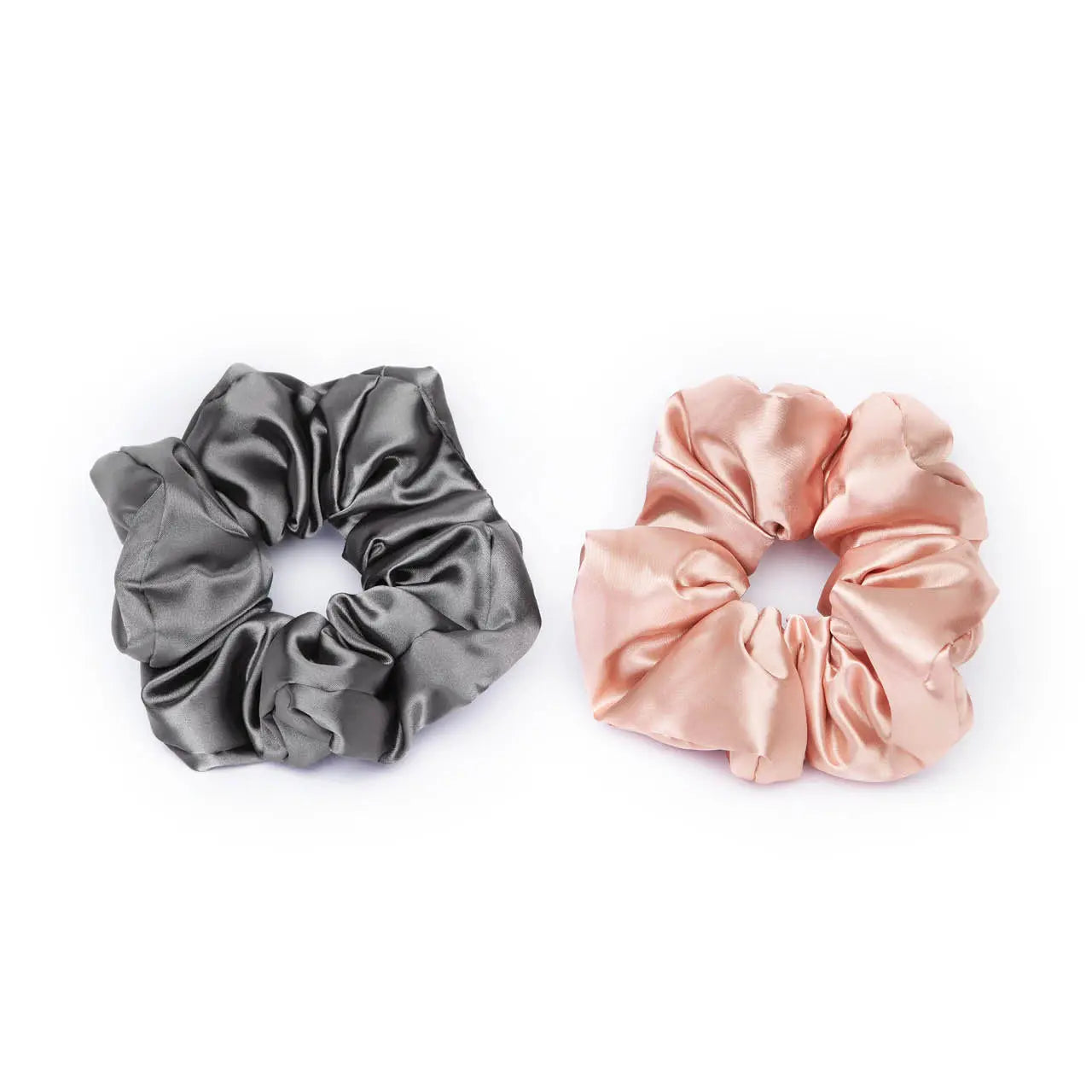 Satin Sleep Pillow Scrunchies Blush / Gray