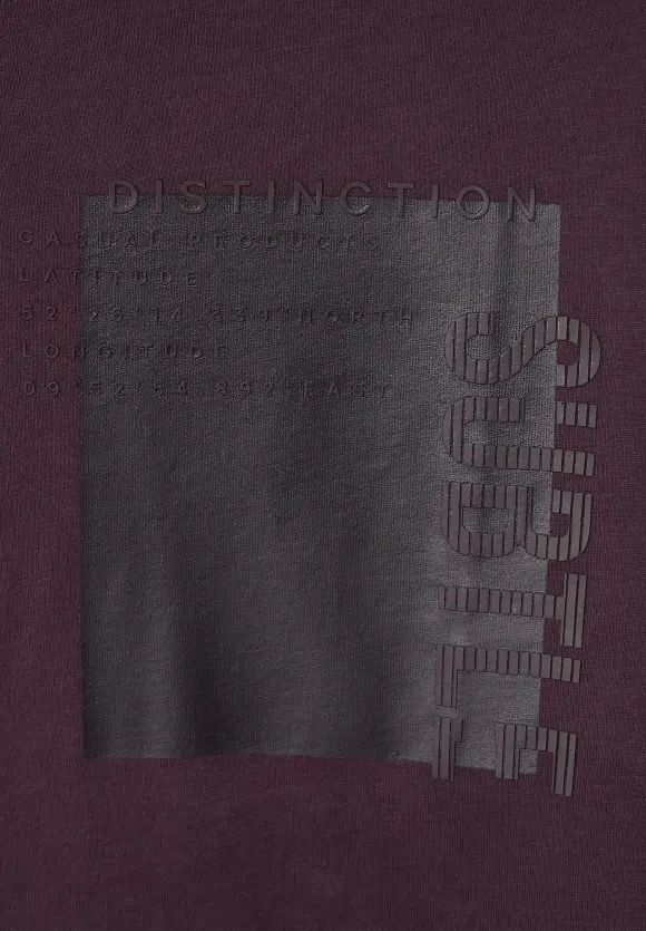 Langarmshirt mit Print - ink red