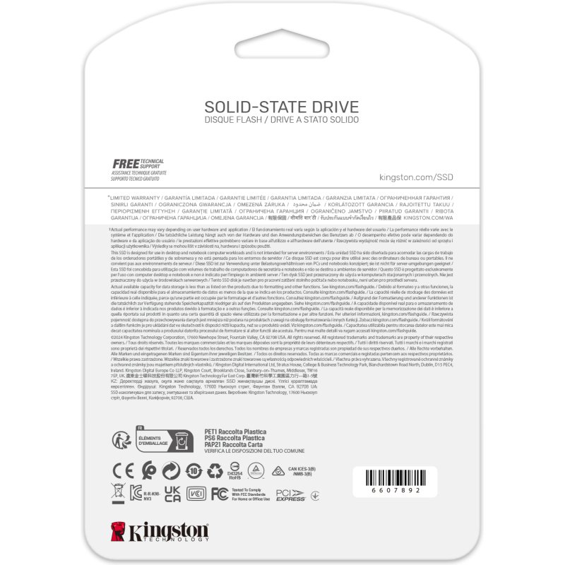 Kingston Technology 4000G NV3 M.2 2280 NVMe SSD