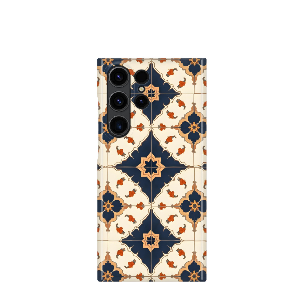 Samsung Galaxy S23 Ultra 5G Kunststoff Hülle Majolika-Karawanentraum - Beige