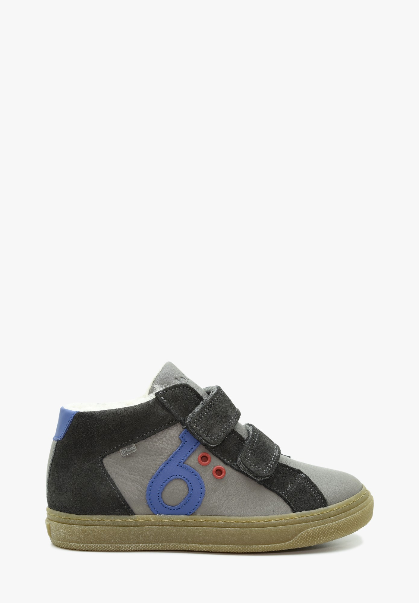 Orello logo TEX Wollfutter Kinder Anthrazit Blau
