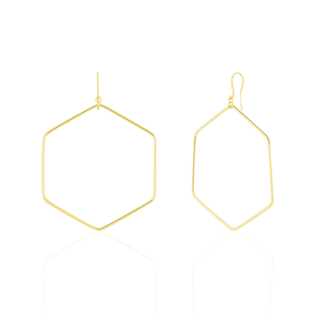 Créoles Roseane Hexagone Or Jaune