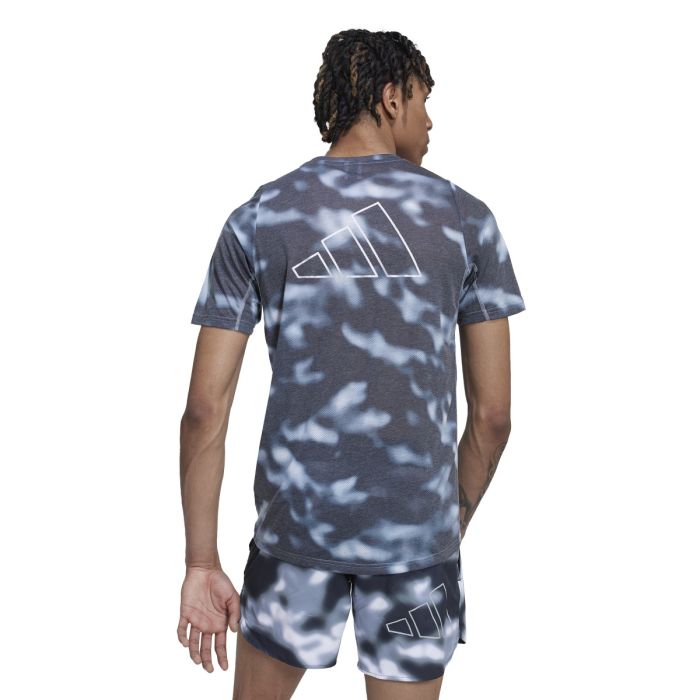 adidas Herre T-shirts Run Icon Aop Tee Hvid