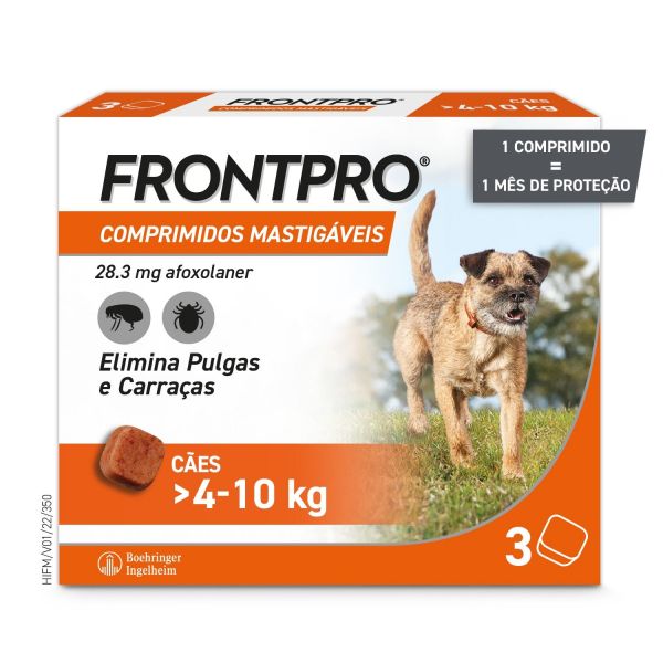 Boehringer Ingelheim Frontpro 28mg M 4-10kg 3 Comprimidos Mastigáveis