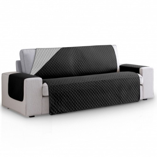 Capas de sofá Vipalia com estampa de diamante em preto e cinza para animais de estimação.