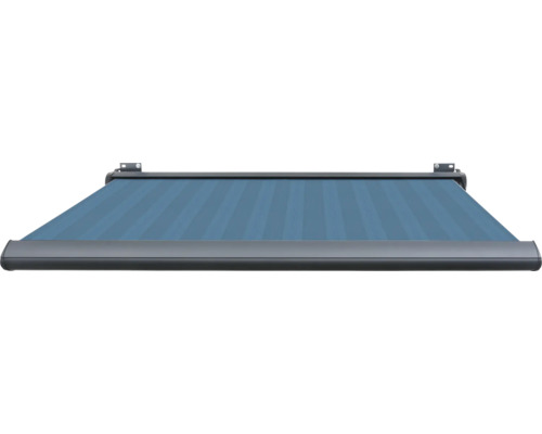 SOLUNA cassettescherm Exclusiv 2x1,5 doekdesign 320916 frame RAL 7016 antracietgrijs aandrijving rechts incl. motor en wandschakelaar