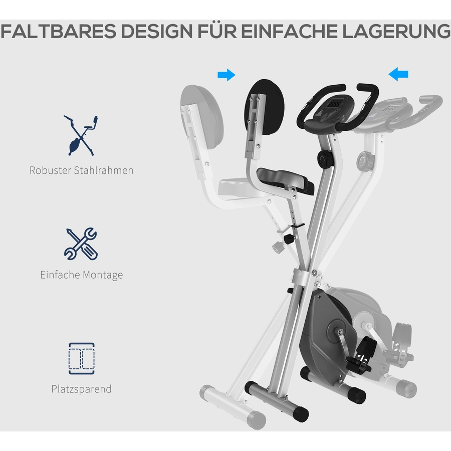 HOMCOM Fahrradtrainer mit Magnetwiderstand schwarz