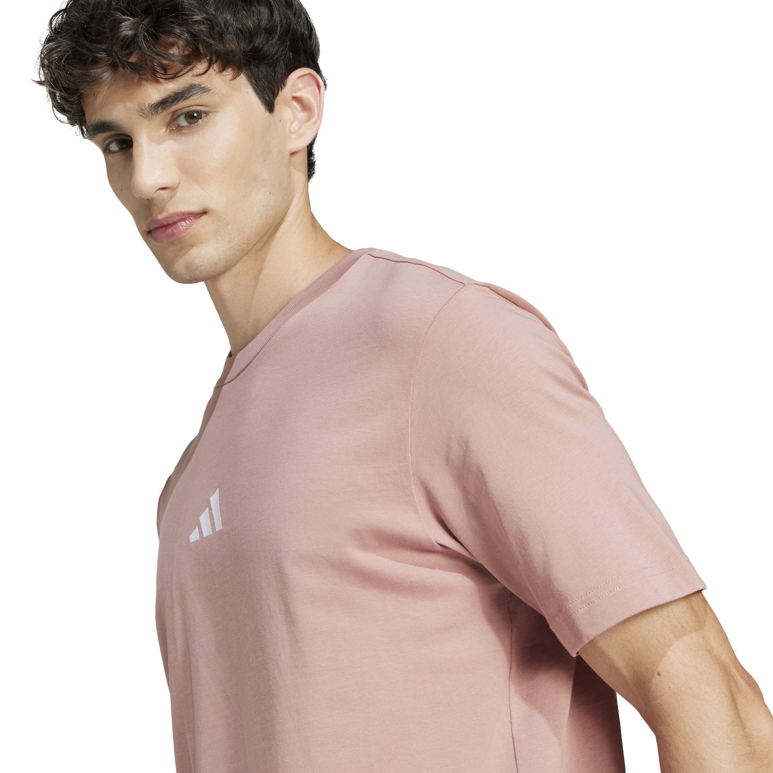 adidas Essentials Small Logo T-shirt Hommes - Vieux Rose