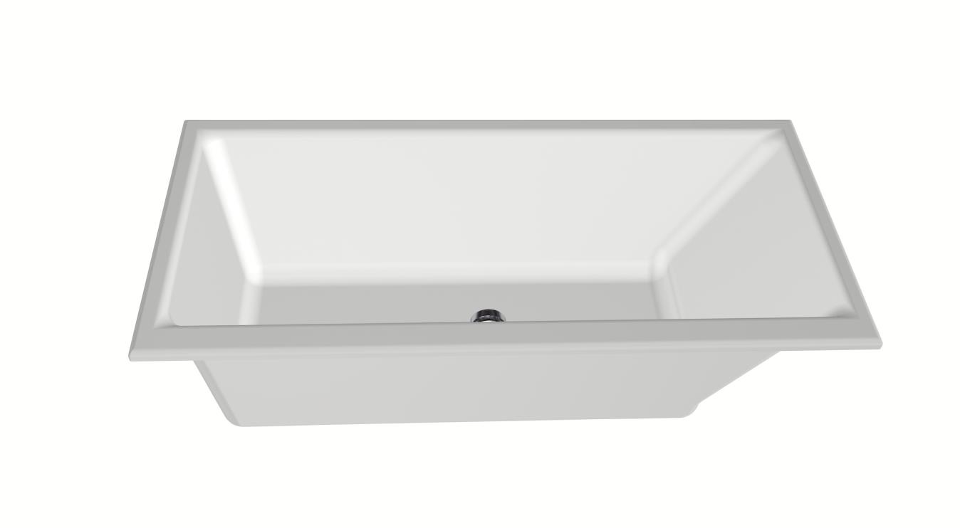 Xenz Kristal ligbad acryl 160x75x45cm wit glans