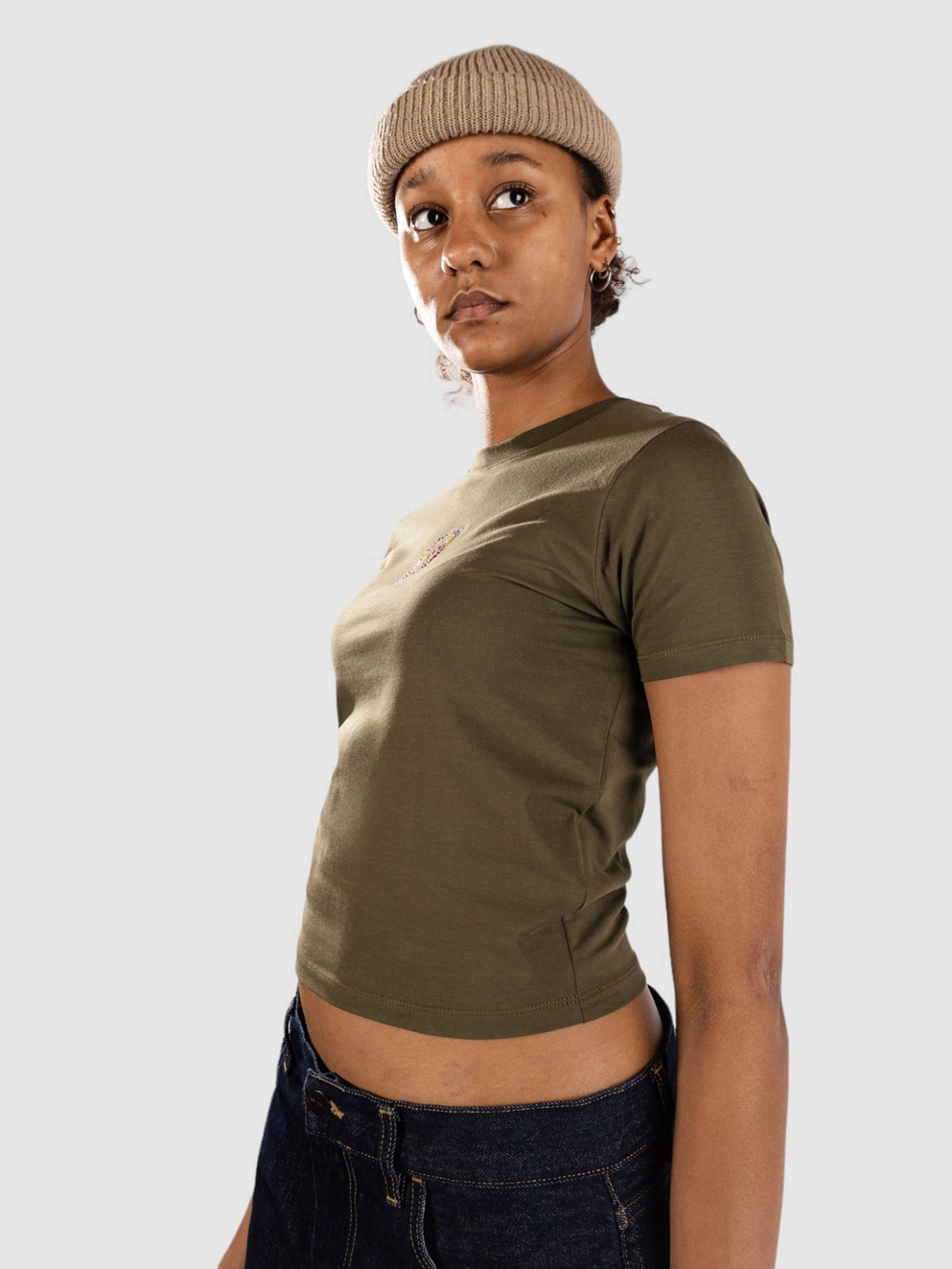 Iriedaily Catty Emb T-Shirt warm olive
