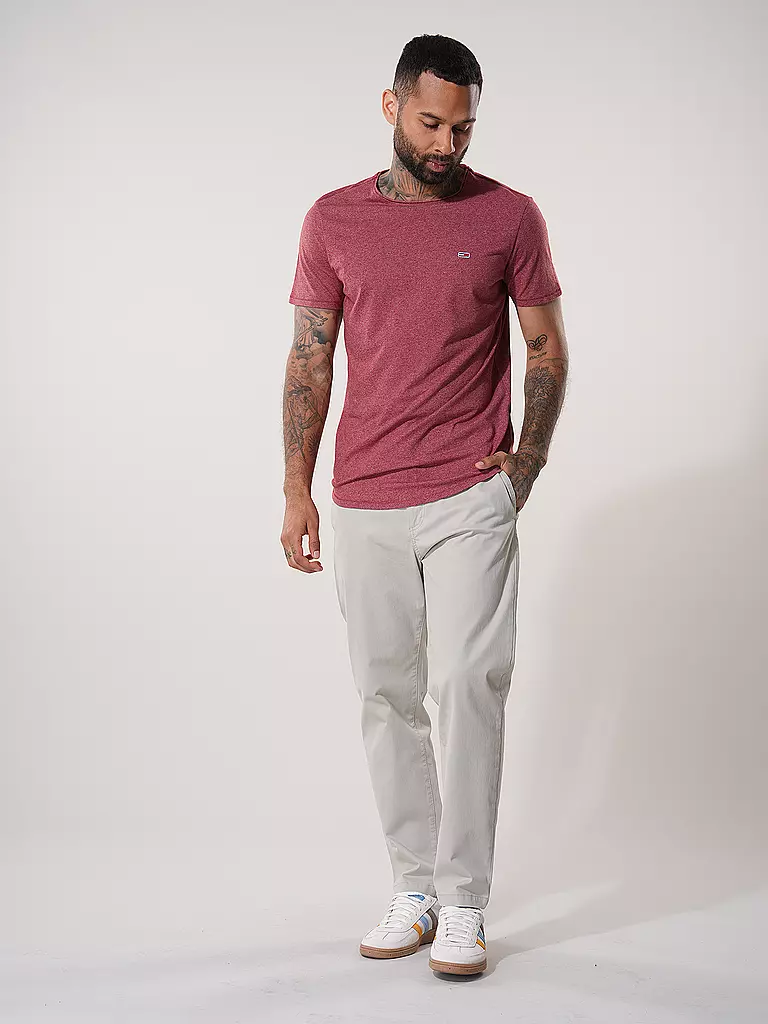 TOMMY JEANS T-Shirt dunkelrot
