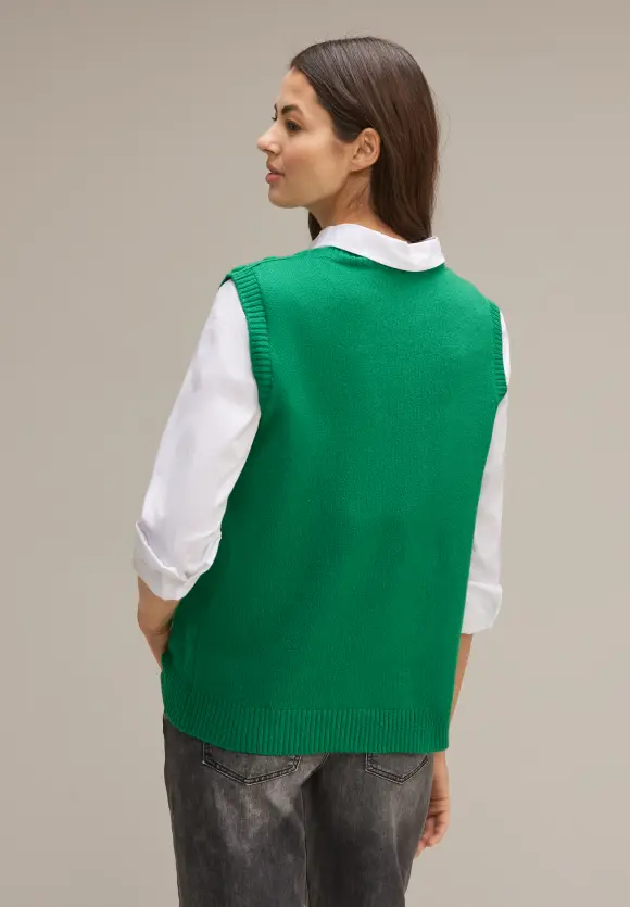 Feinstrick Pullunder - fresh spring green