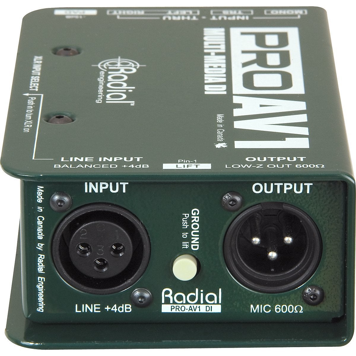 Radial Engineering ProAV1 Mono passieve Direct Box