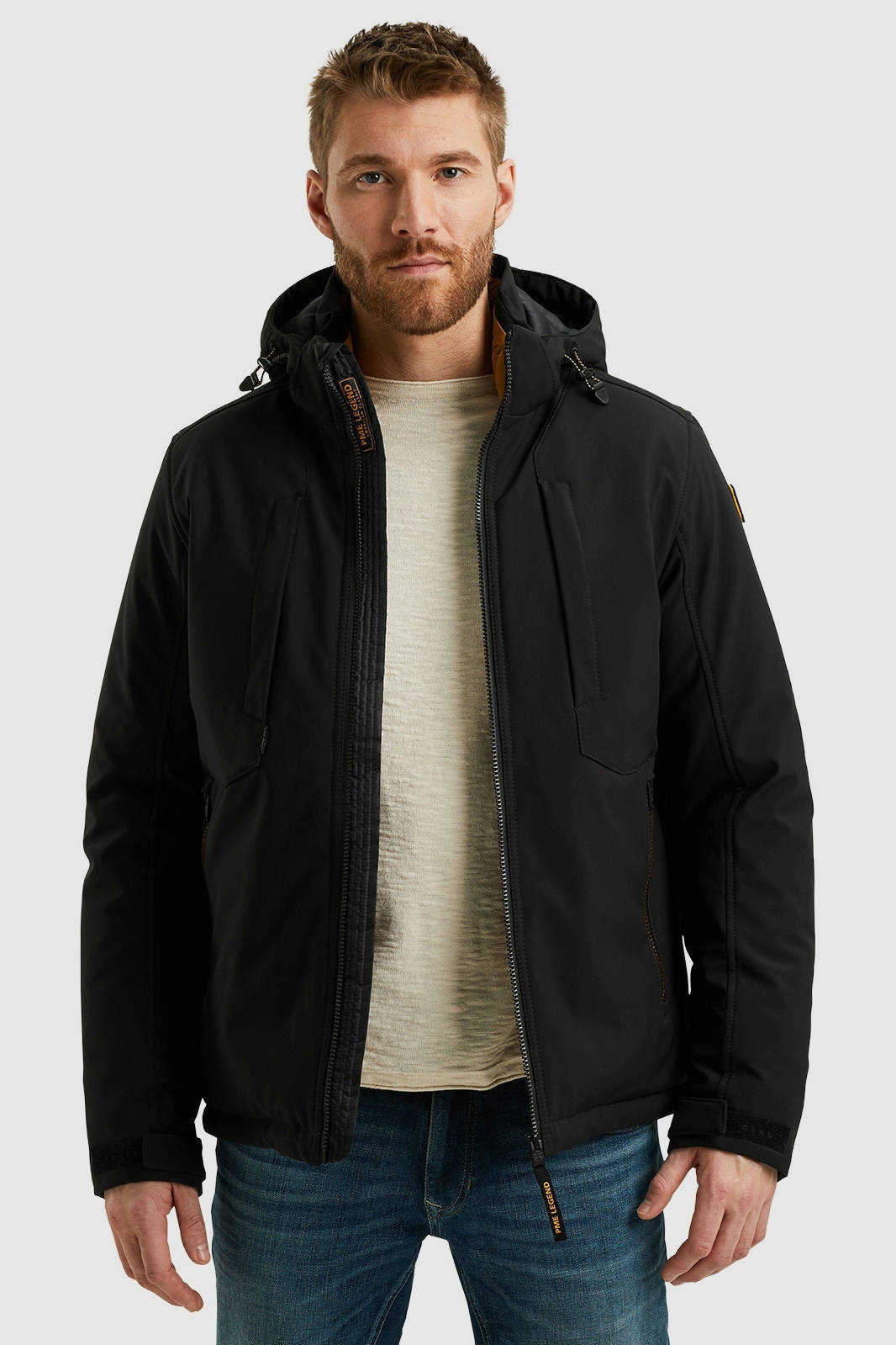 PME Legend softshell winterjas HAWKDOWN zwart