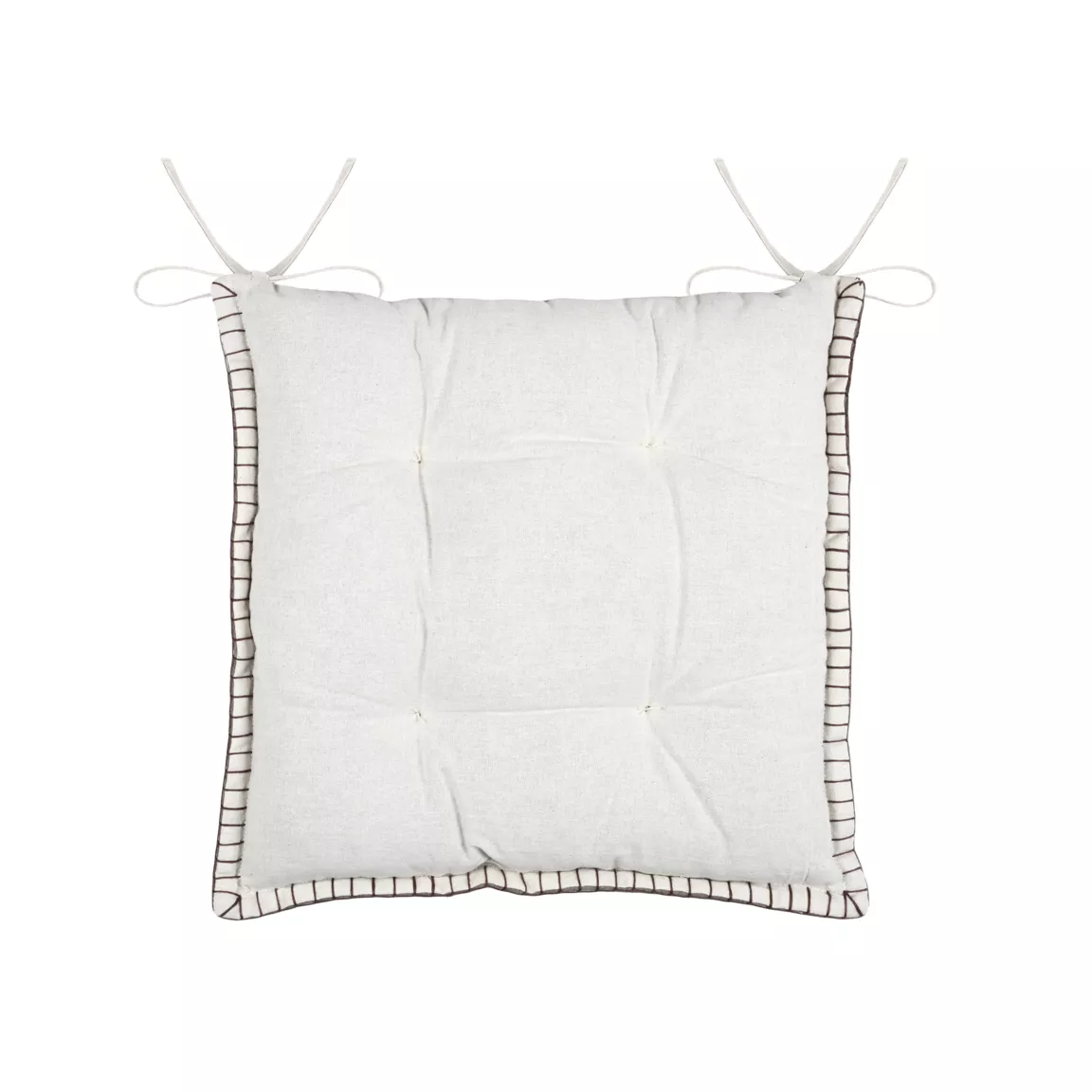 Coussin de chaise carré velours (38 x 38 cm) Landry Beige