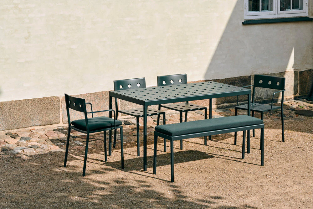 HAY  Balcony havebænk, Anthracite - L119,5xW35xH45 cm
