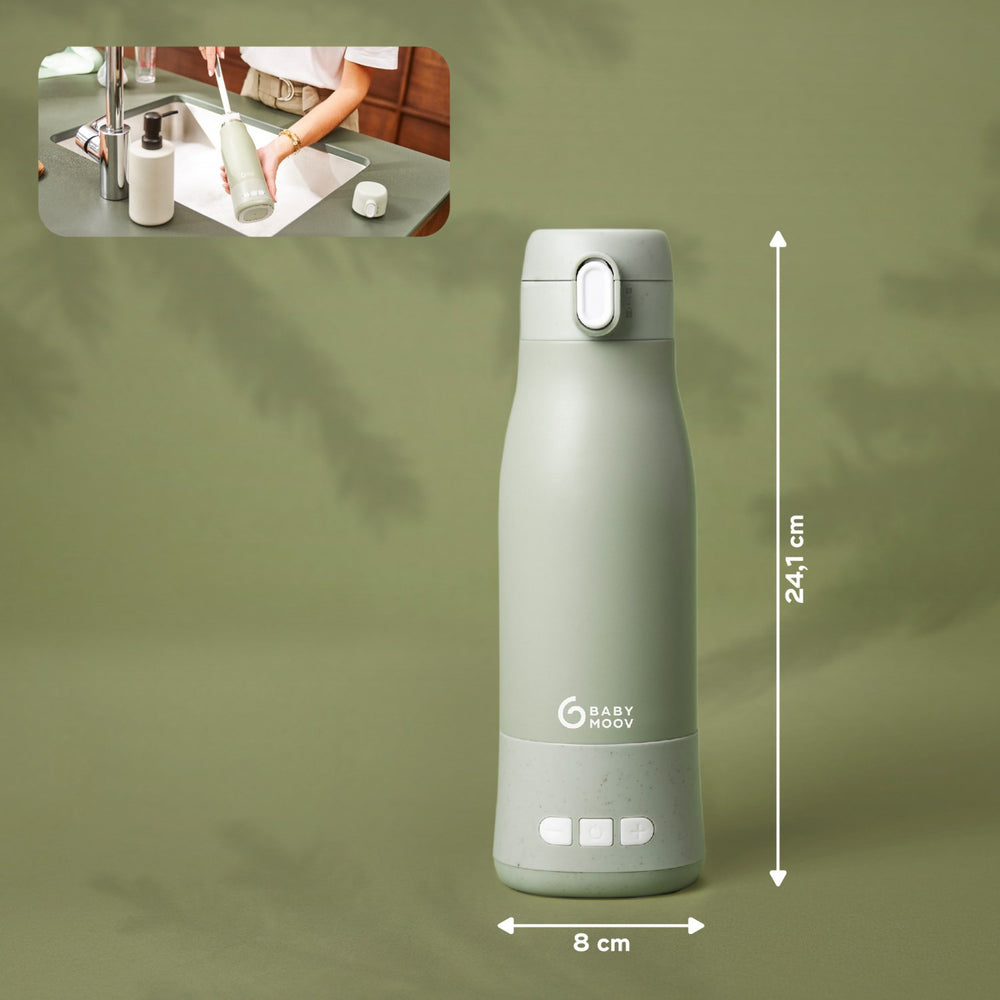 Køb Babymoov Sage Green Moov & Feed Autonomous Flaske Varmer