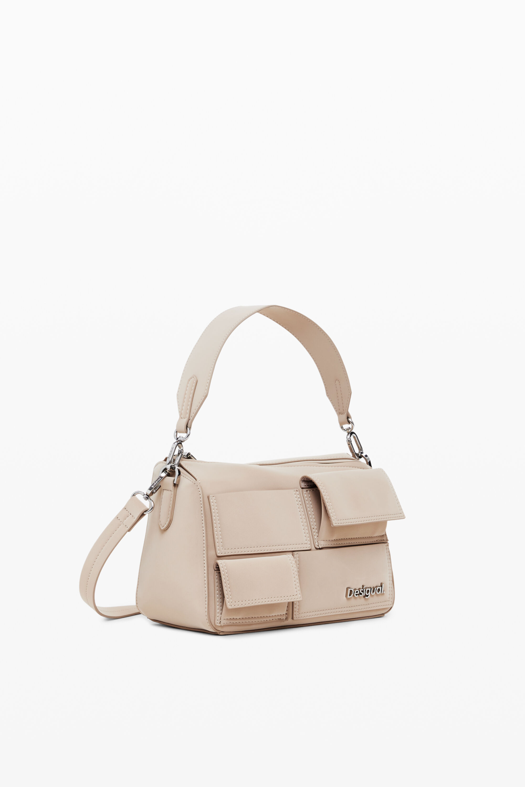Bolsa de ombro com vários bolsos
