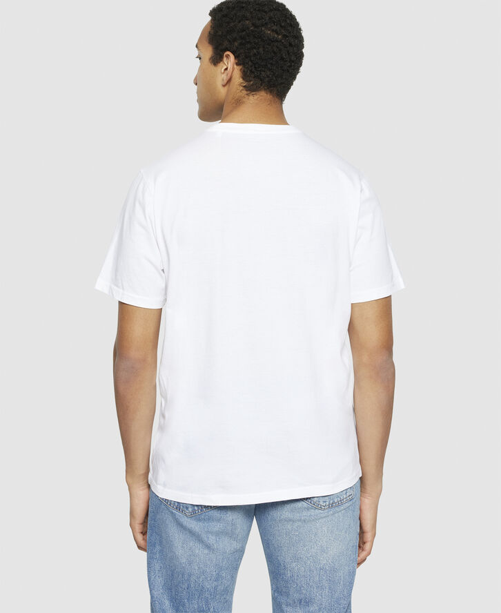 Knowledge Cotton Apparel Regular fit mountain t-shirt - Regenerative Organic Certifie Hvid