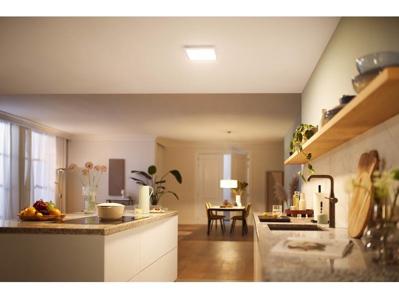 Philips Touch Deckenleuchte SceneSwitch eckig 12W 2700K wei Quadratische LED-Leuchte mit Lichtanpassung