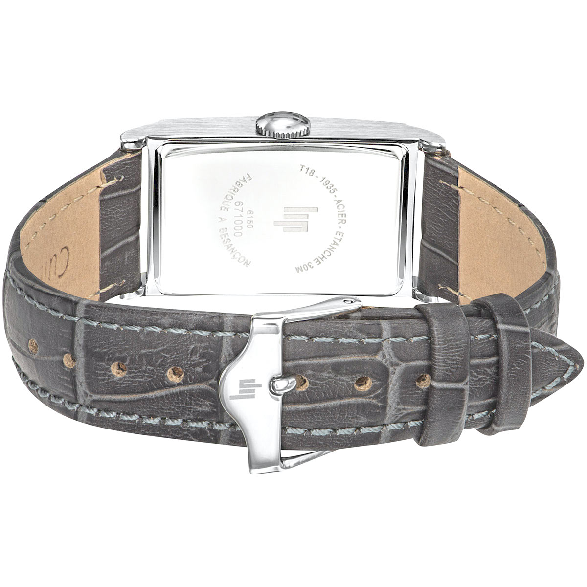 Montre Lip homme acier bracelet cuir