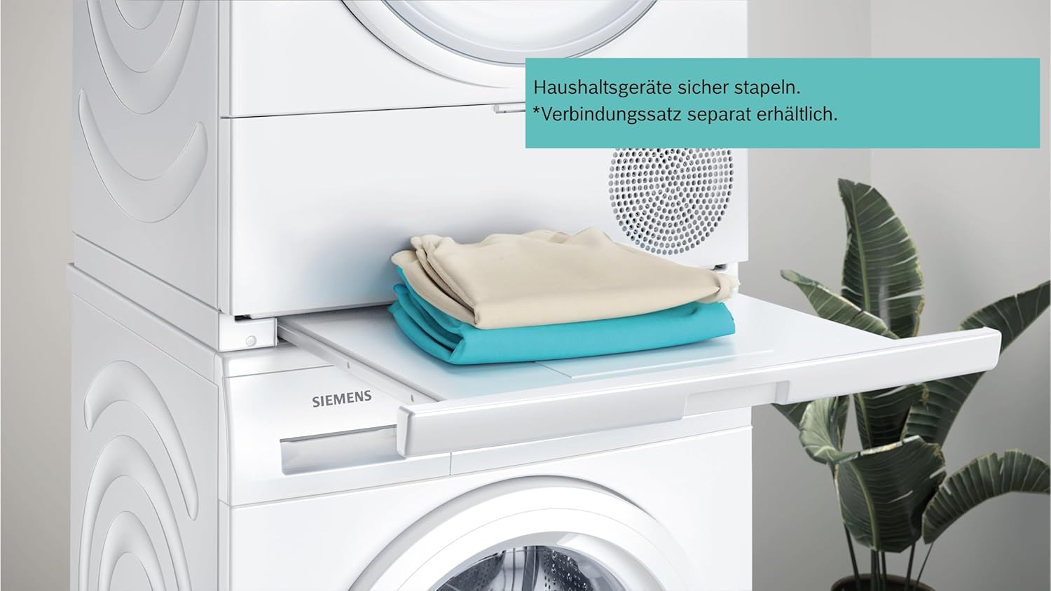 Siemens WQ45G2D00 iQ500 Wärmepumpen-Trockner 9 kg, speedPack - Zeit sparen, Selbstreinigender Kondensator, autoDry - schonendes und präzises Trocknen, Halbe Beladung