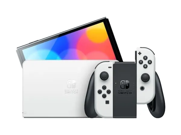 Nintendo | Switch OLED - Spilkonsol - Full HD - 64GB - Hvid | Inkl. 2 x Joy-Con (Hvid)