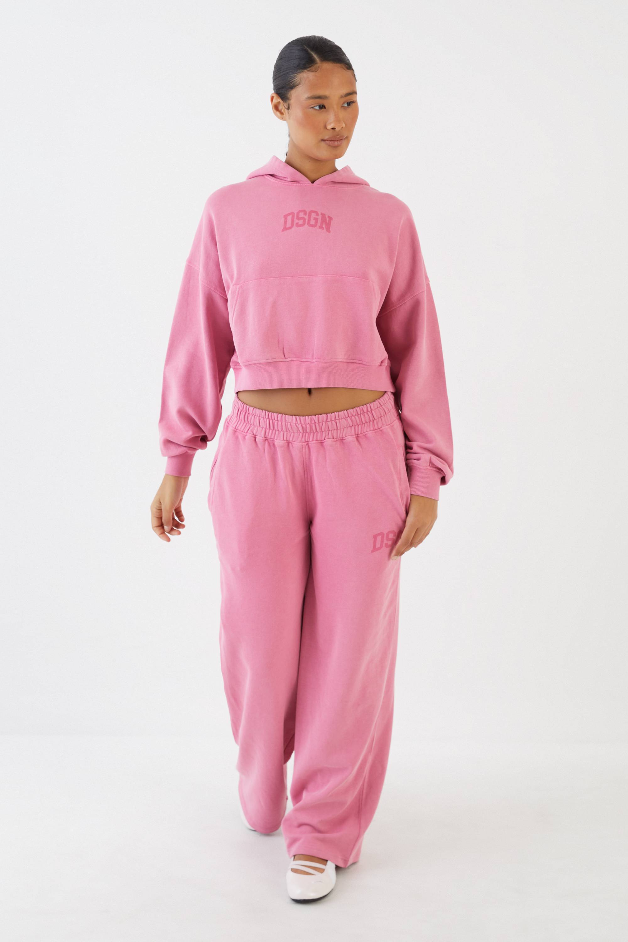 Jogging Dsgn Studio En Coton 100% Teinture Overdyed Coupe Droite