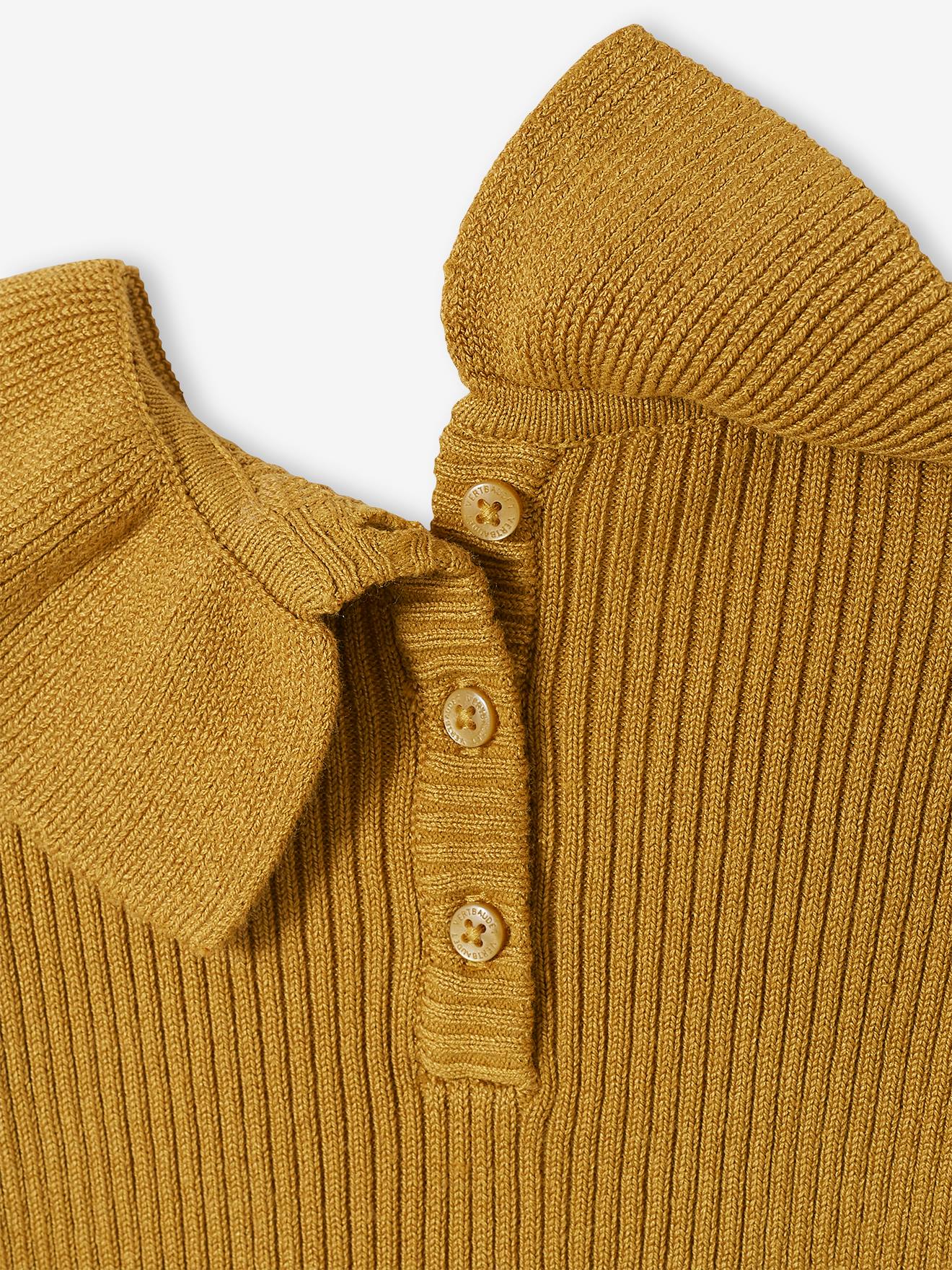 Suéter de bebê com babados, branco-creme