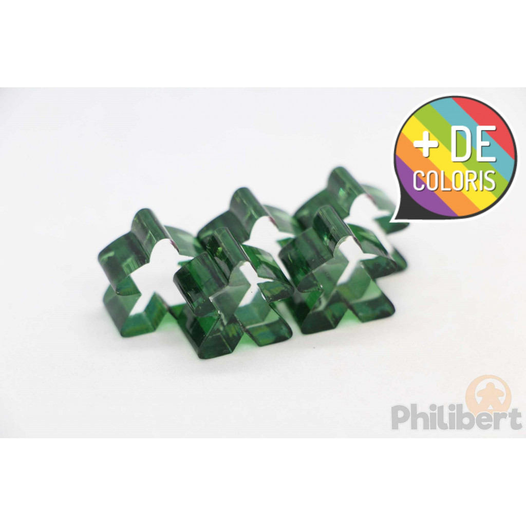 Set de 5 Meeples Transparents