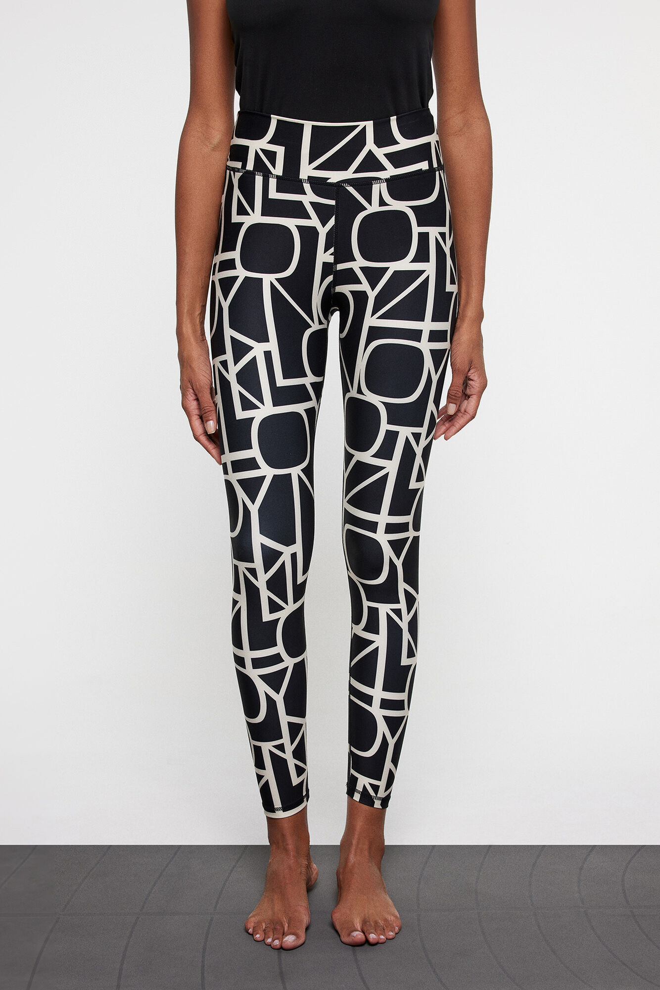 Leggings compridas e justas com estampa.
