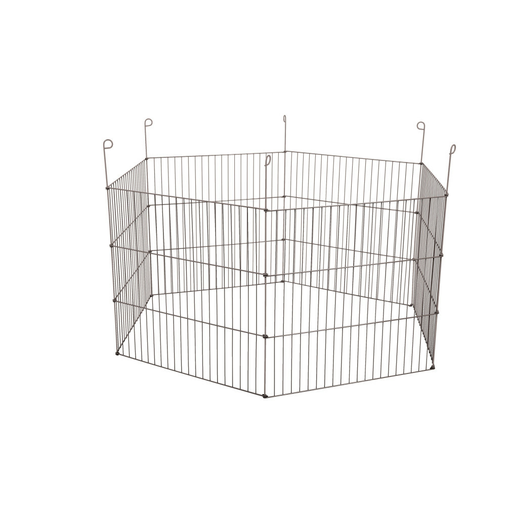 Parc hexagonal ø 120 x h 61 cm en métal pour extérieur pour rongeur