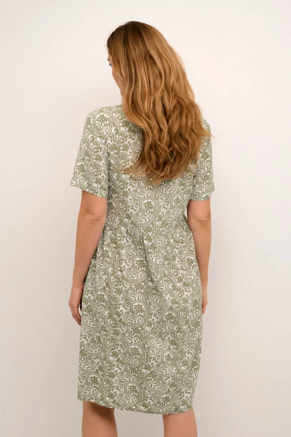 Cream CRTiah Dress Graphic flower print