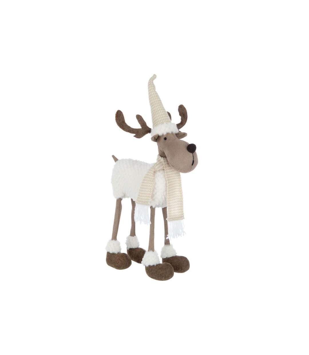 Paris Prix - Statue Déco Renne 4 Pattes 62cm Beige