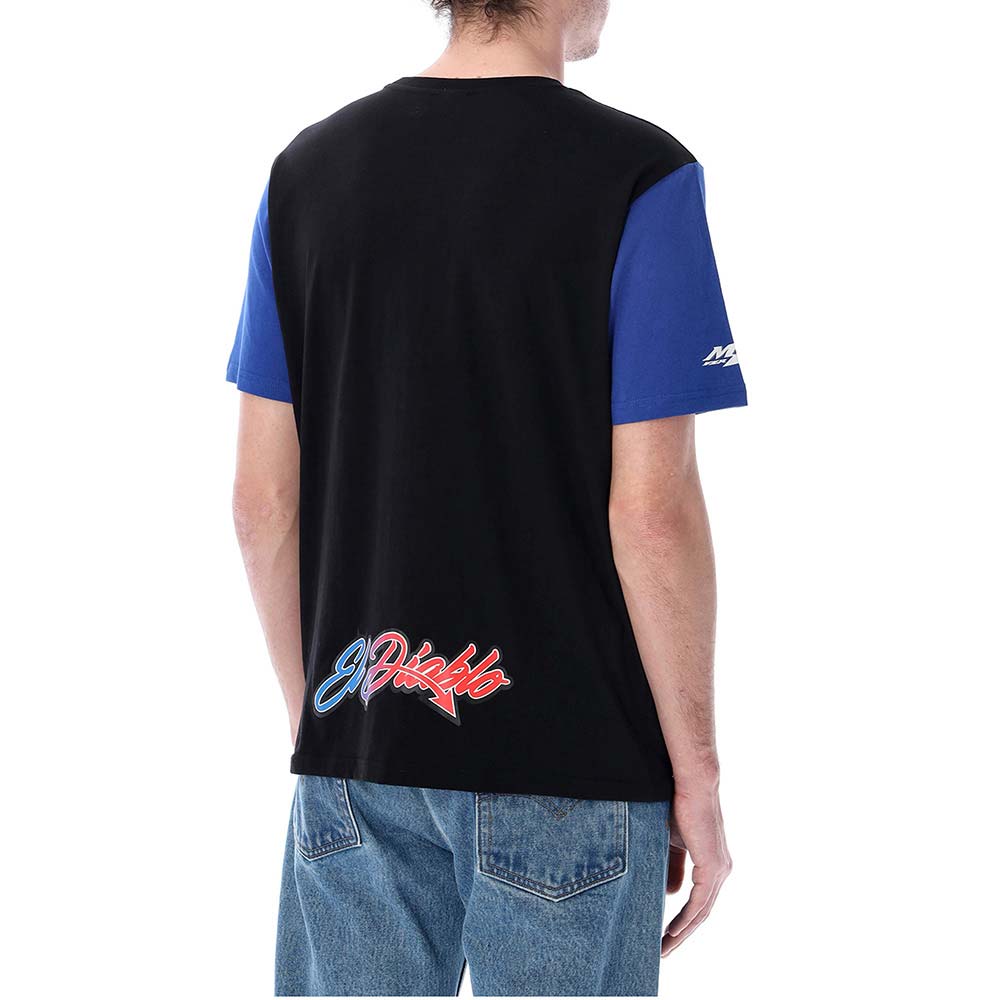 Fabio Quartararo - T-shirt Dual FQ20 Yamaha Vertical Cut Noir / Bleu