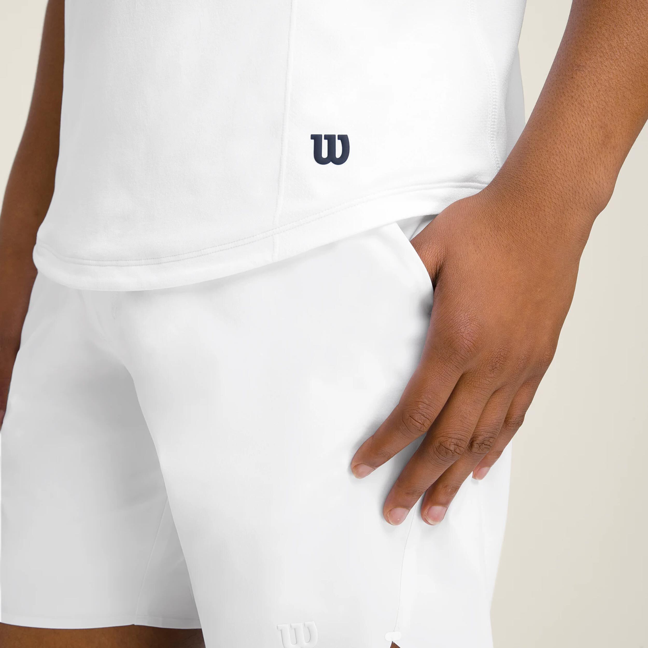 Wilson Court Performance Crew T-shirt Hommes - Blanc