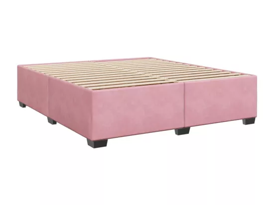 Sommier à lattes de lit avec matelas Rose 180x200 cm Velours