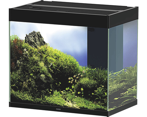 Aquariumcombinatie Ciano Emotions Pro 60 Zwart ca. 108 l, ca. 61 cm, zwart, incl. LED-verlichting, binnenfilter, verwarming en kast