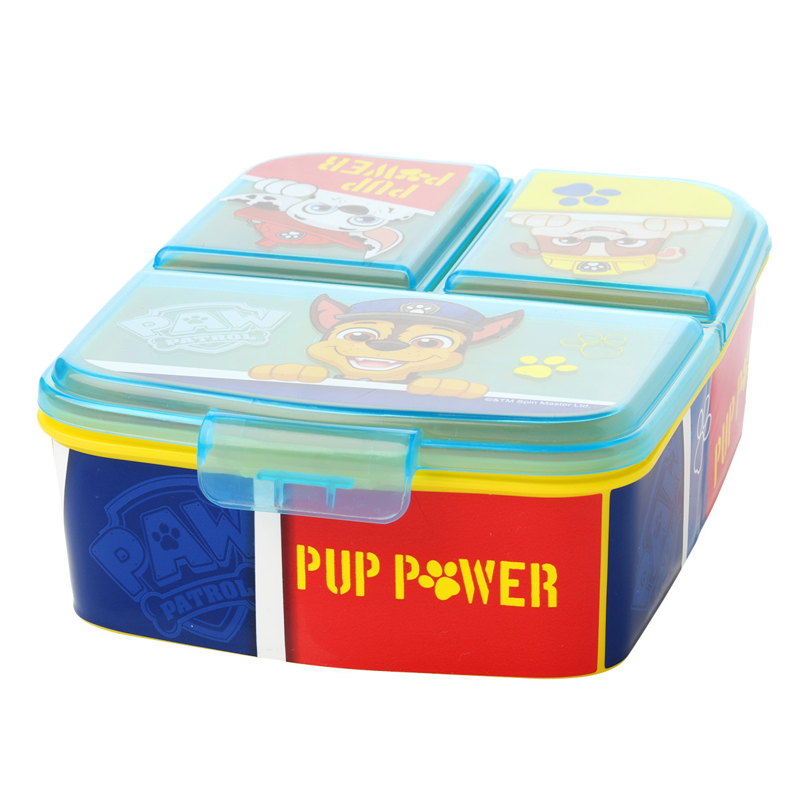 Topolino PAW Patrol Brotdose mit 3 Fächern gelb / blau