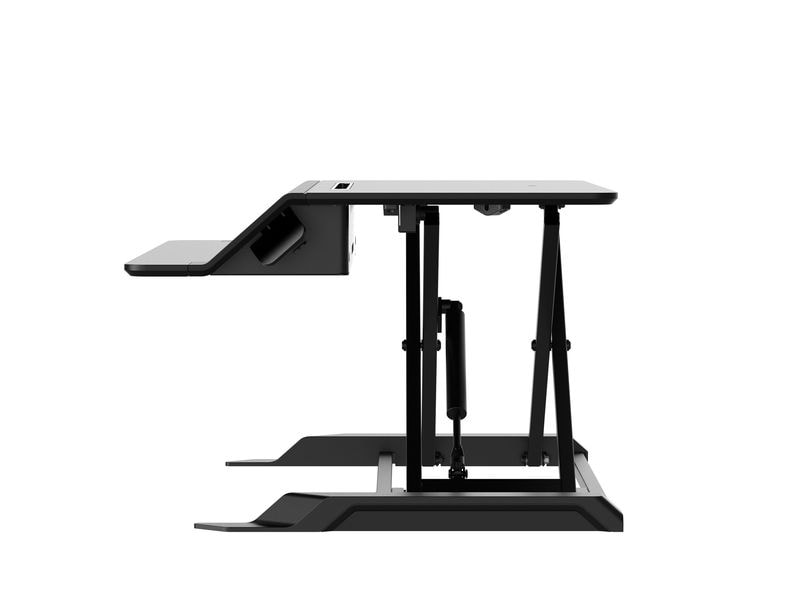 Fellowes Bildschirm-Ständer Lotus LT Schwarz Sitz-Steh Workstation, höhenverstellbar